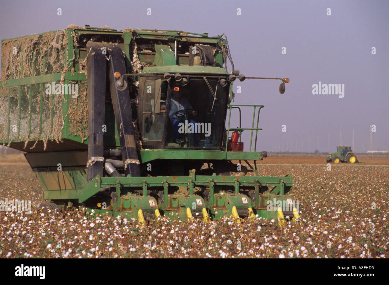 cotton harvester in cotton field Andalusia Spain Stock Photo Alamy