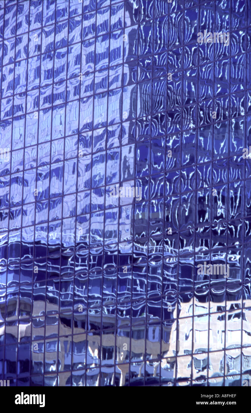 Sydney Opera House reflected in highrise plate glass windows Stock