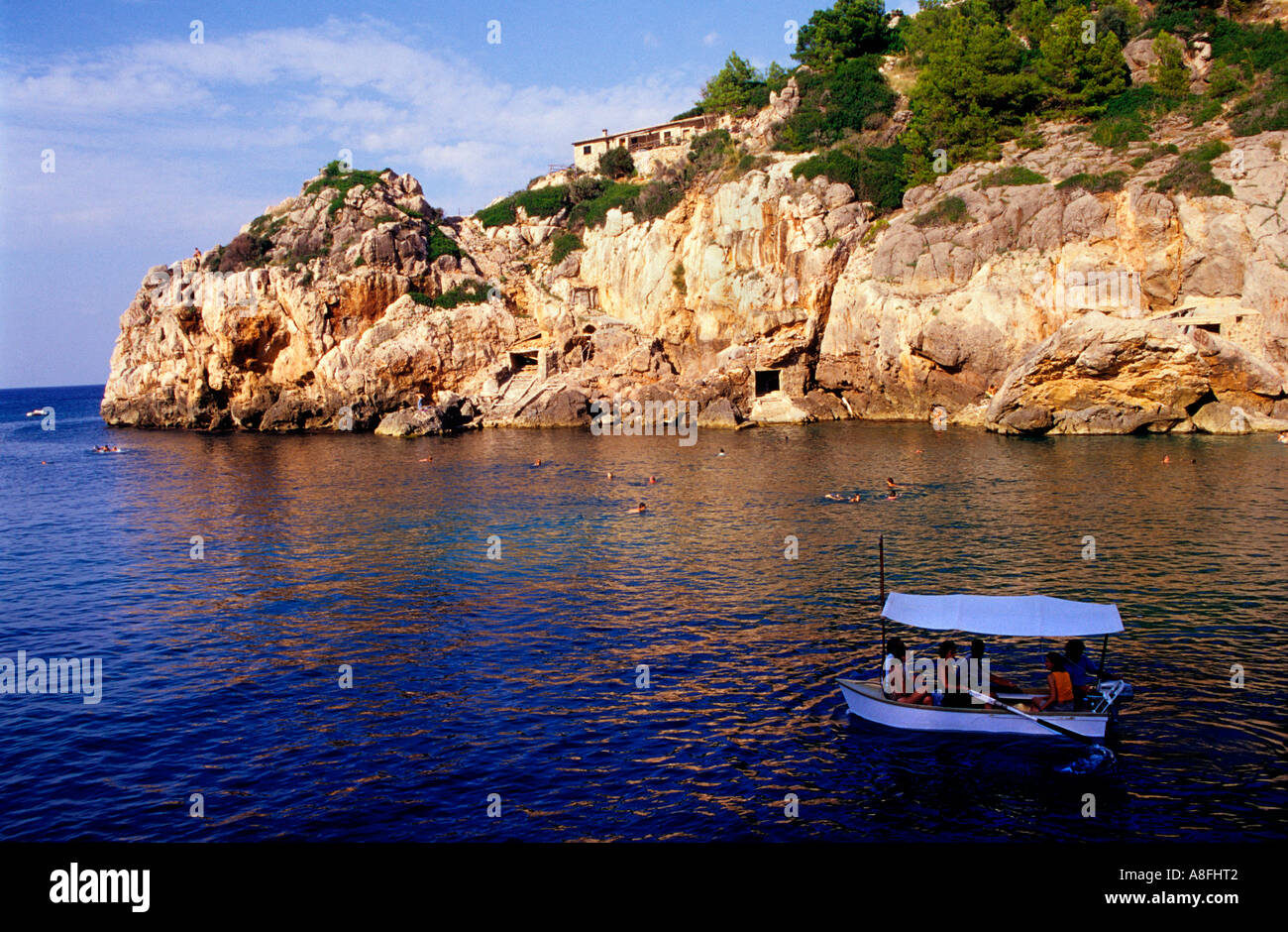 Deia cove,  Majorca, Balearic Islands. Spain Stock Photo