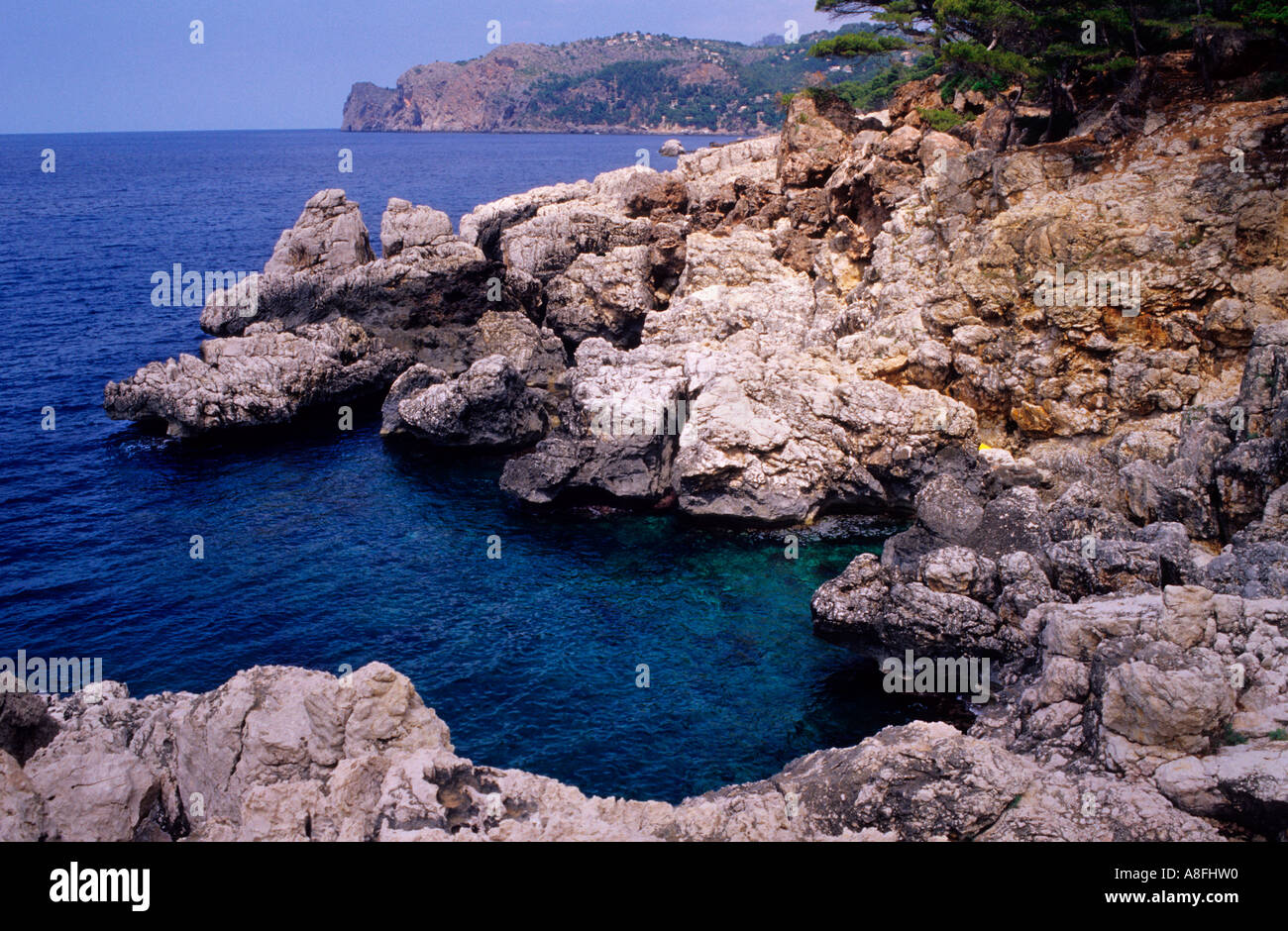 Costa Nord (North coast),  Deia . Mallorca. Balearic Islands. Spain Stock Photo