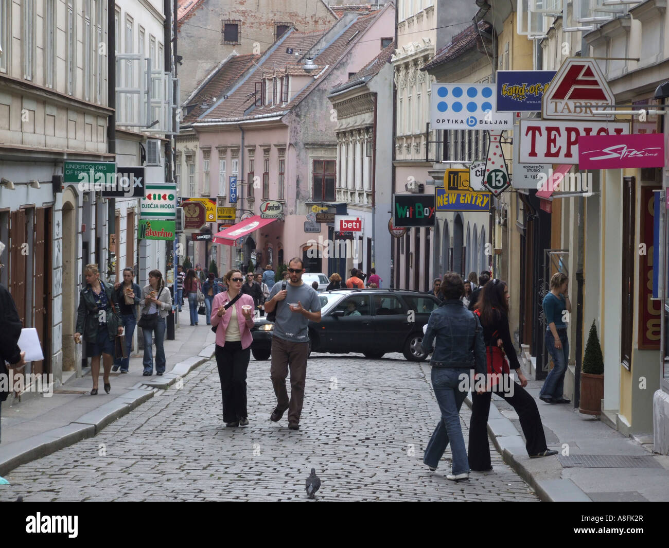 Street scene Zagreb Croatia Stock Photo