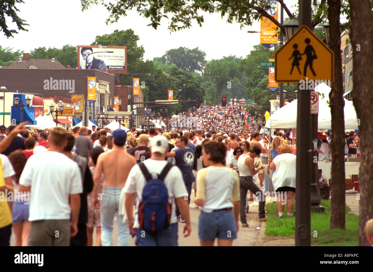 Giant crowd at Grand Old Day. St Paul Minnesota USA Stock Photo Alamy