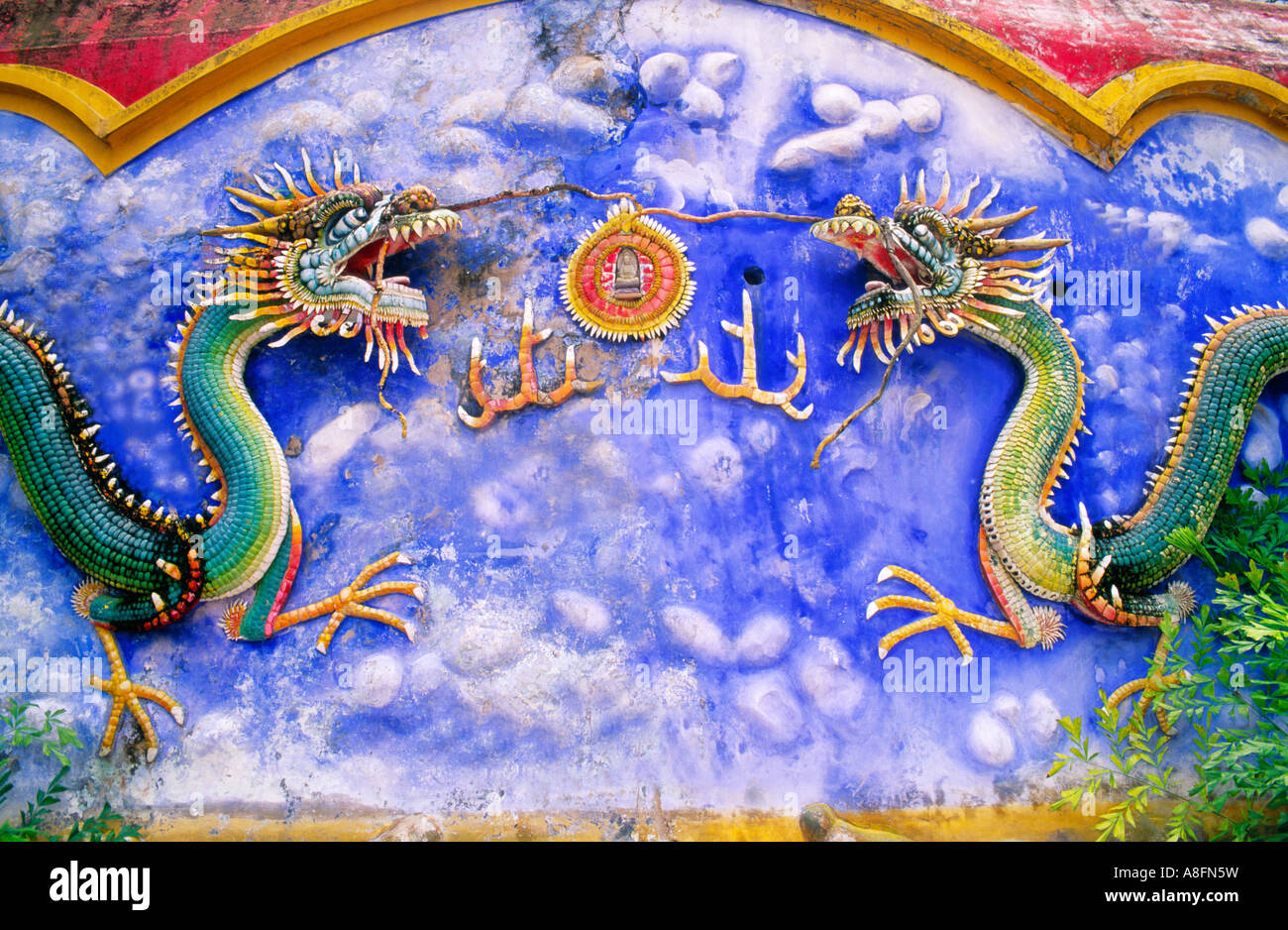 Chinese Dragon symbolized power, potent and good luck in Chinese culture Stock Photo
