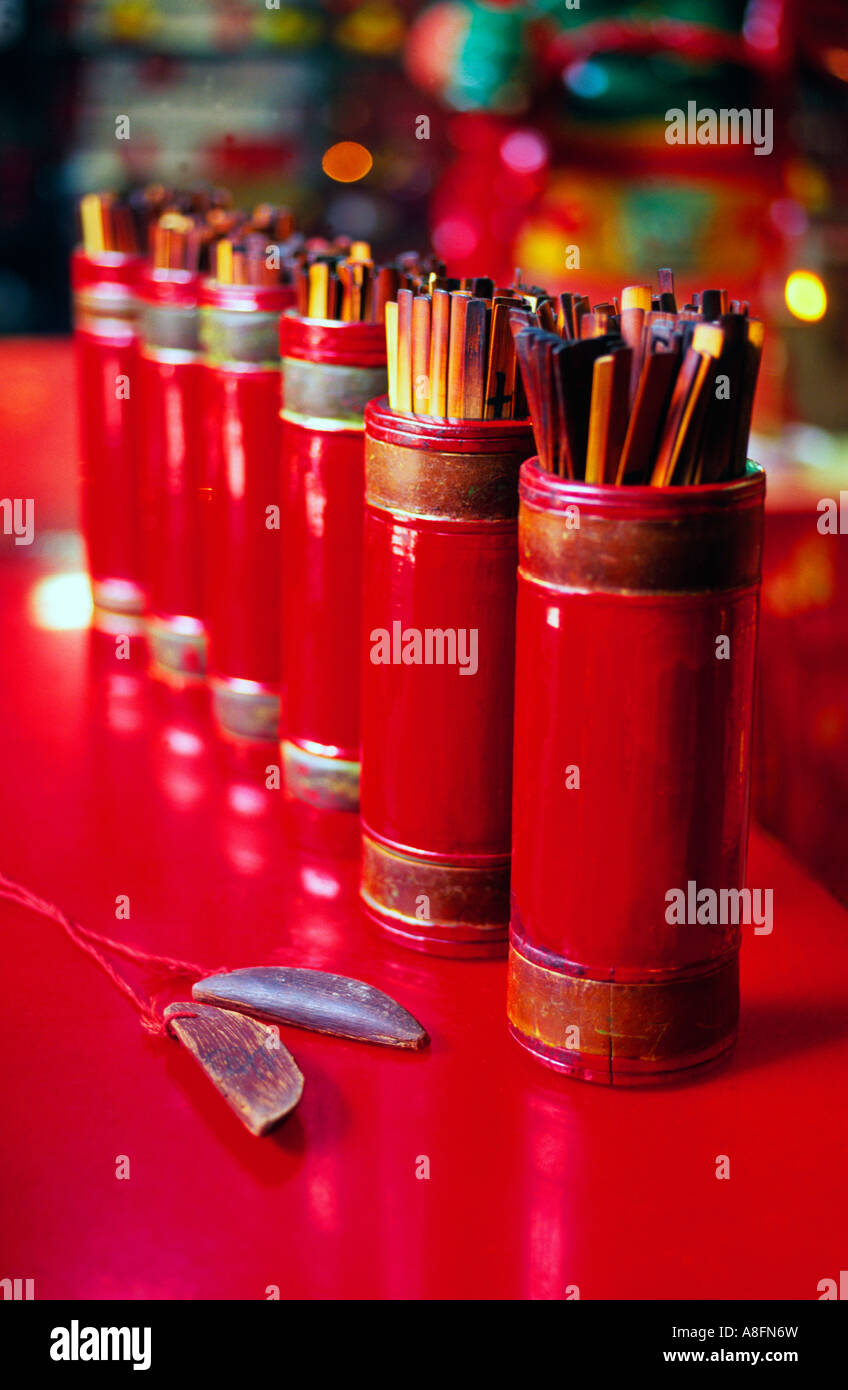 CHIM bamboo slips use for drawing lots or divination in temple Hong Kong China Stock Photo