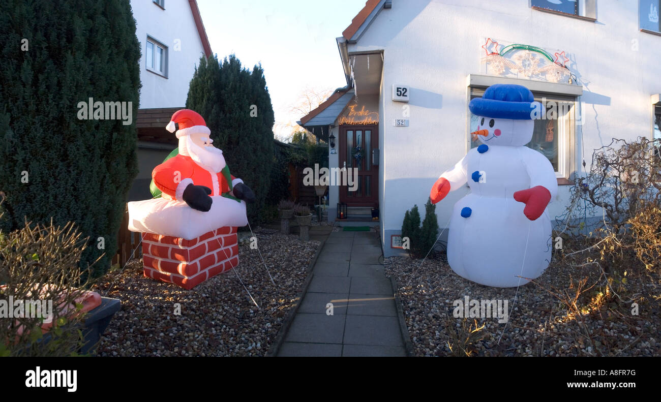 Santa Claus snowman figure christmas Germany Stock Photo