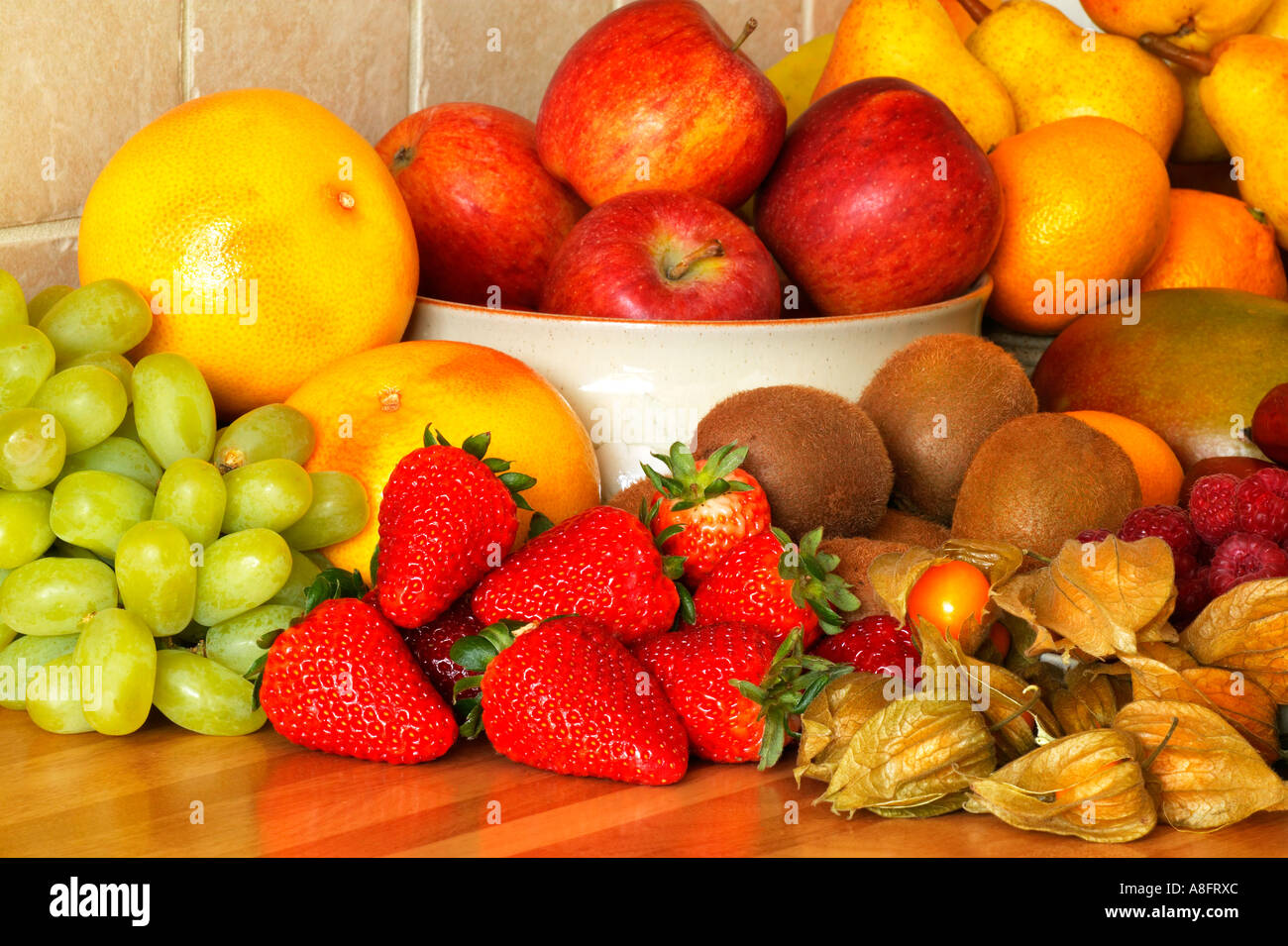 large selection of fresh fruit Stock Photo Alamy