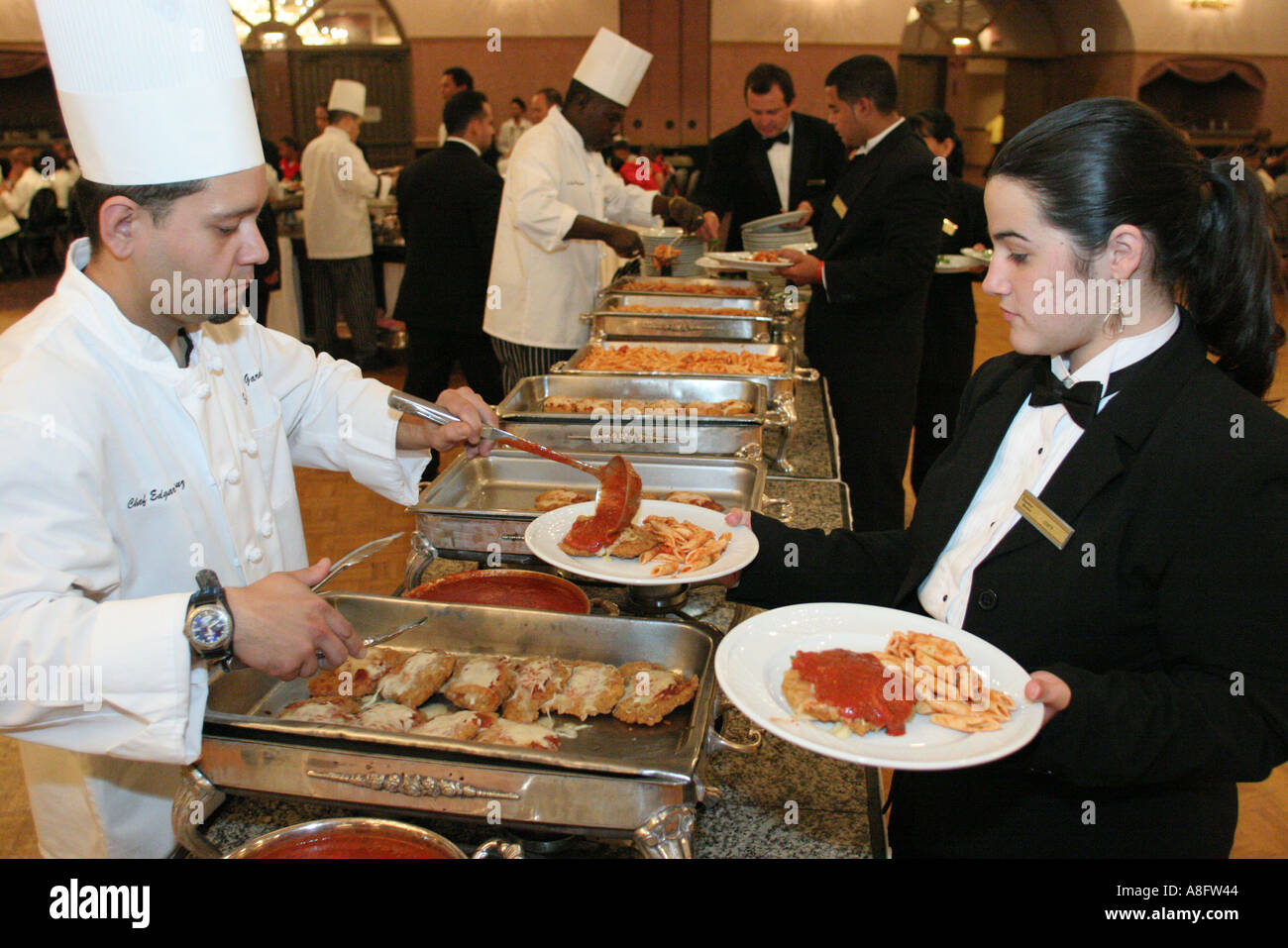 miami florida signature gardens catering service chef waitress stock catering waiter