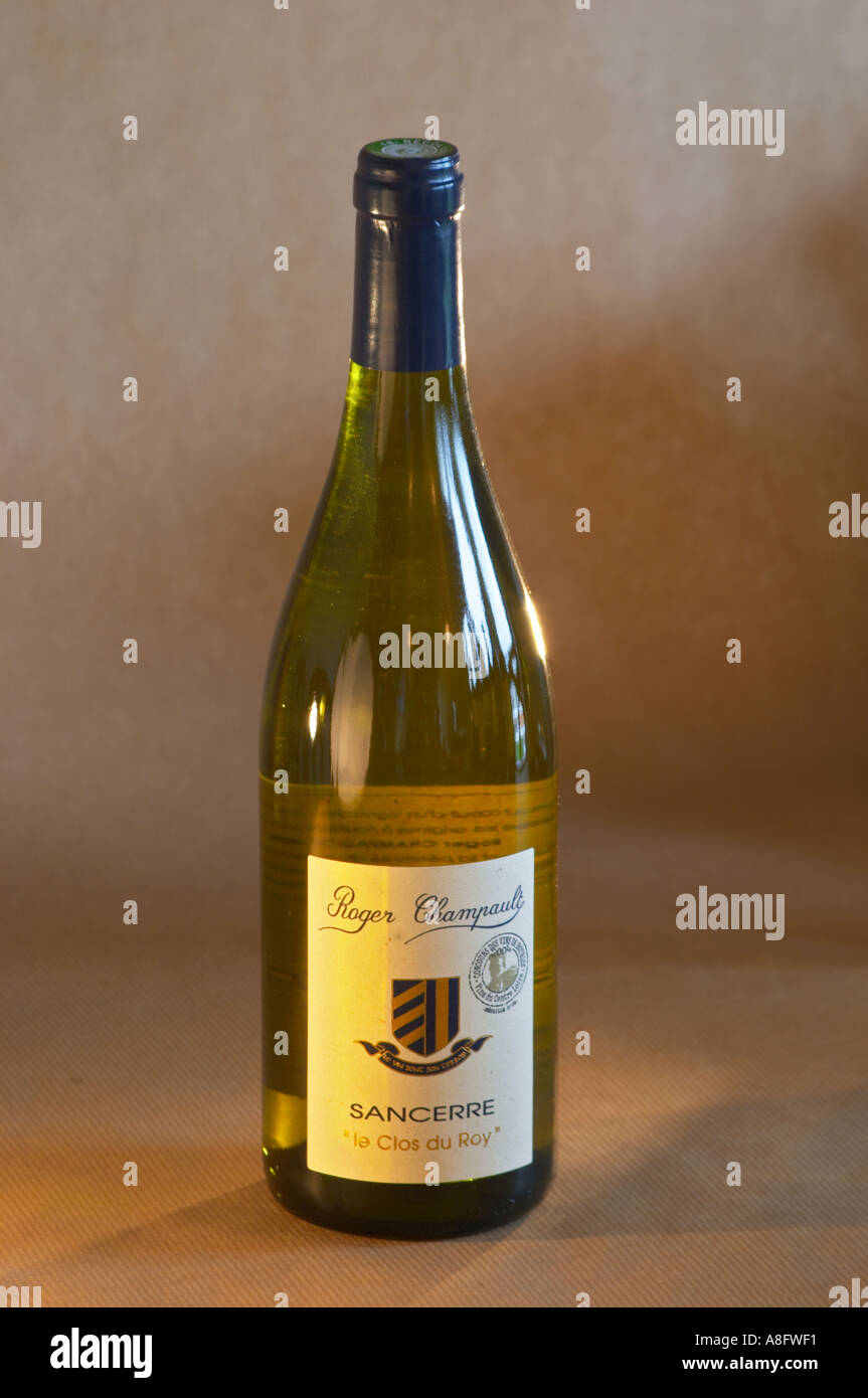 A bottle Sancerre le Clos du Roy by Roger Champault Loire Valley France Stock Photo