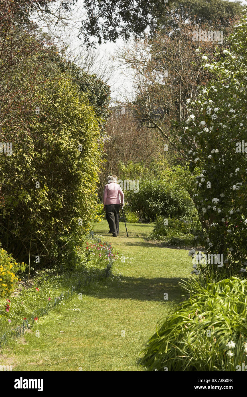 Visiting a West Sussex garden. Stock Photo
