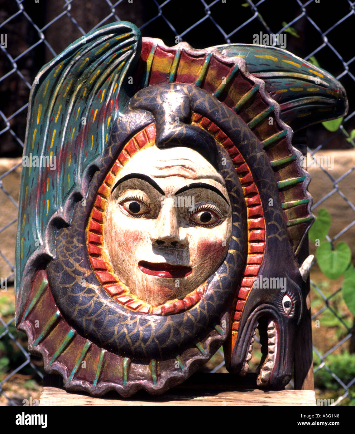 Mexico mexican Mask masquerade pageant folkloric folkloristic Stock Photo