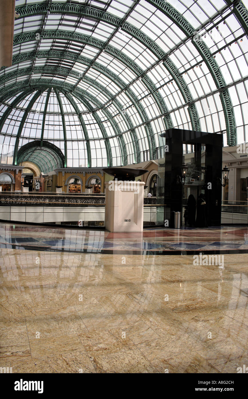 Dubai inside look at the dome of the Mall of the Emirates, United Arab Emirates. Photo by Willy Matheisl Stock Photo