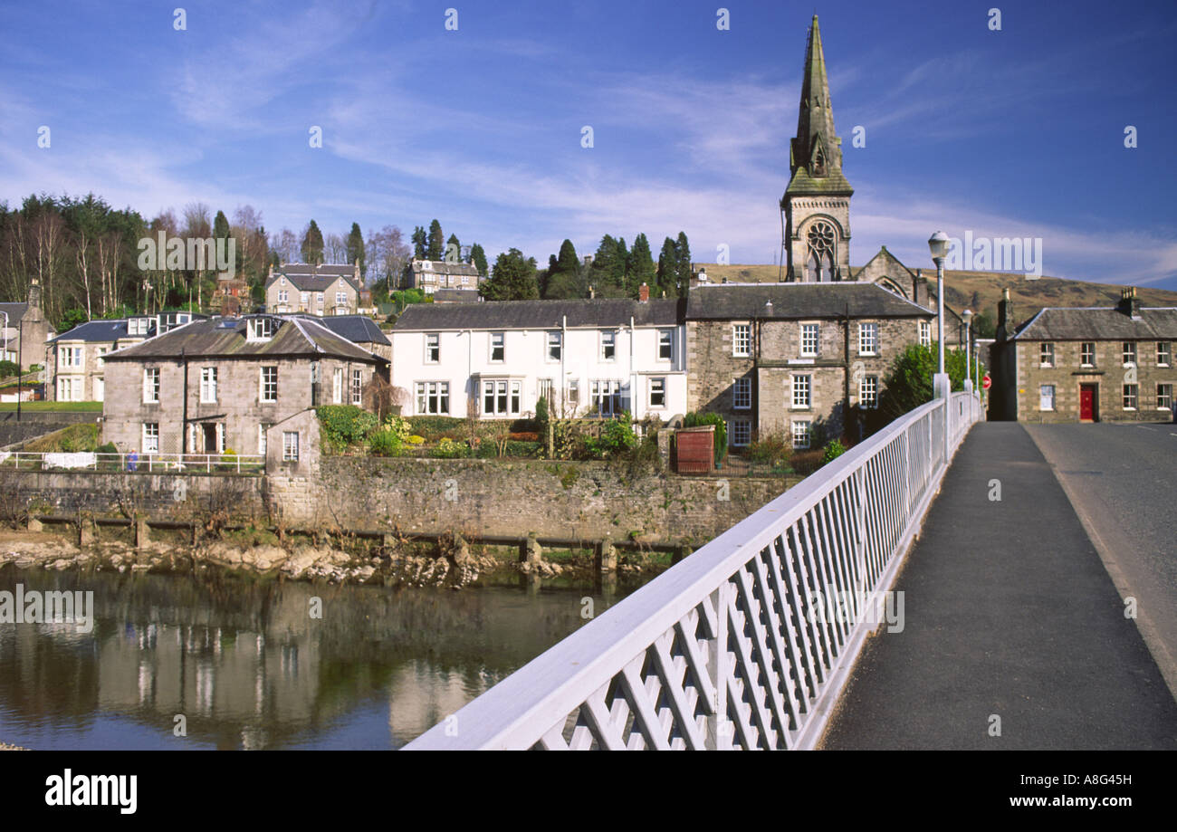Langholm Bridge built by Thomas Telford looking across the River Esk to