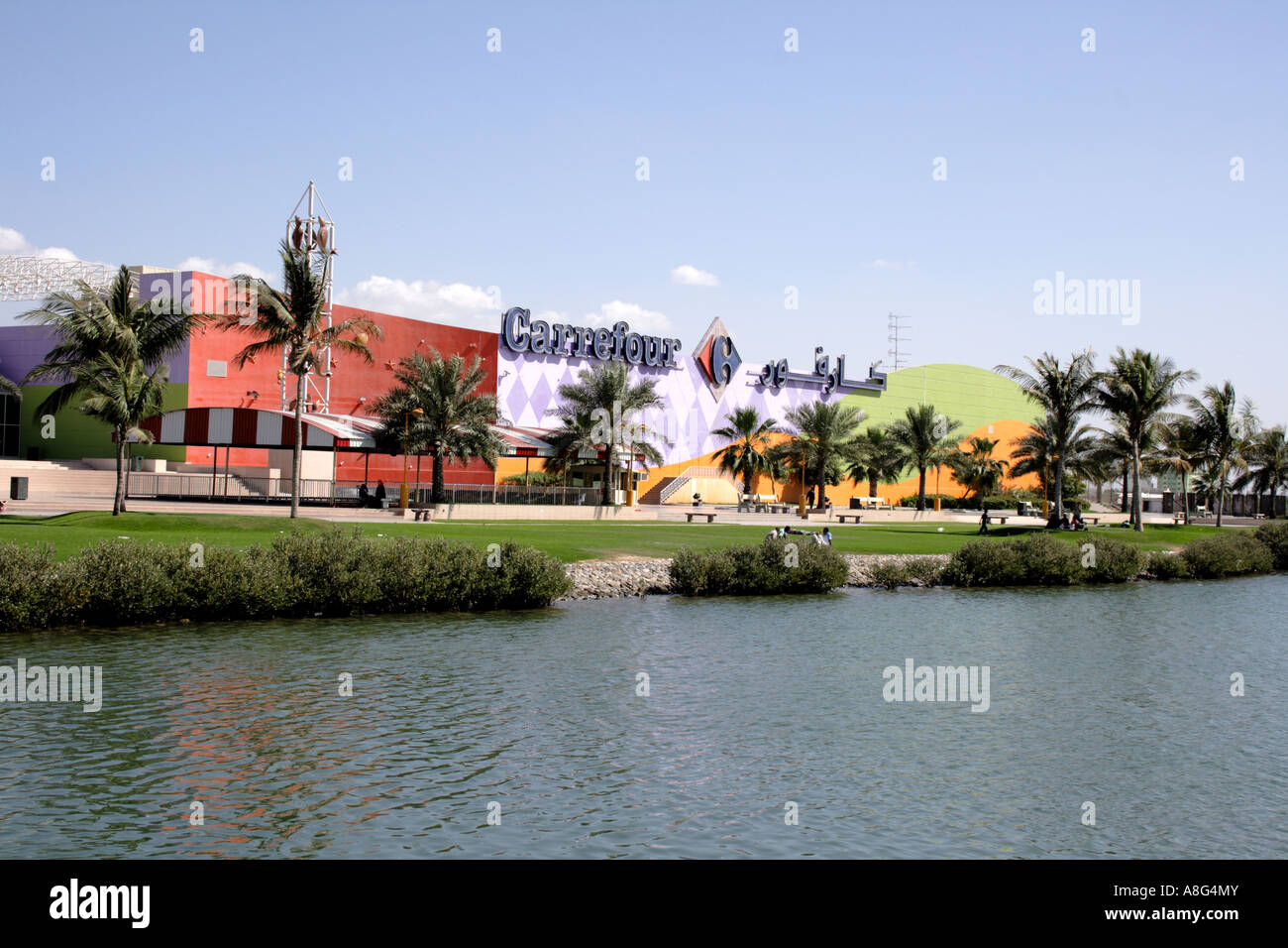 Rash al Khaimah, shopping mall Carrefour, United Arab Emirates. Photo by Willy Matheisl Stock Photo