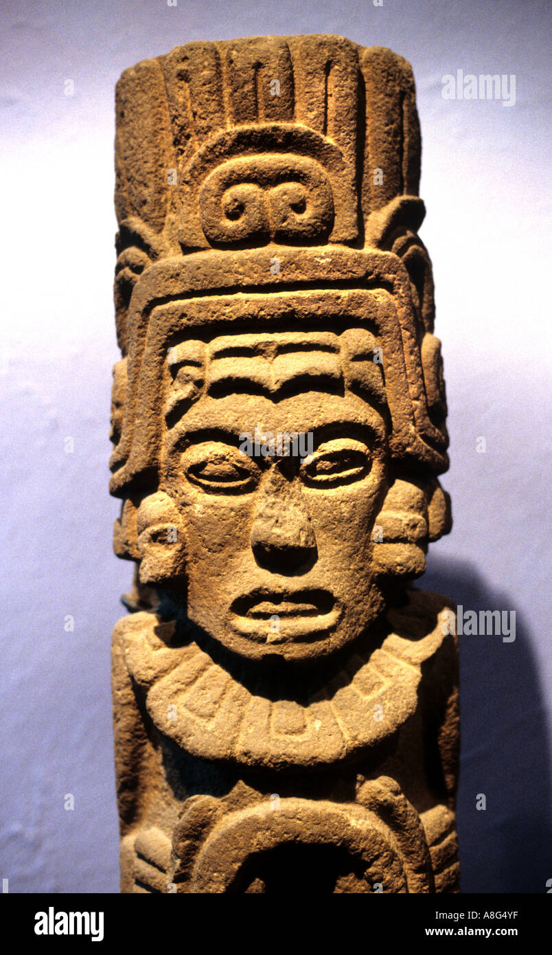 Toltec sculpture National Anthropology Museum Mexico City Stock Photo