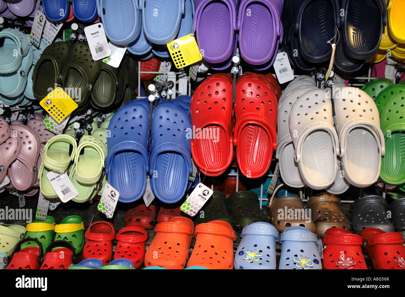 crocs shoes at the souk Madinat Al Quasr, Jumeirah, Dubai, United Arab Emirates. Photo by Willy Matheisl Photo - Alamy
