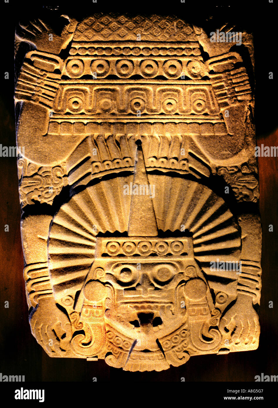 Aztec National Anthropology Museum Mexico City Stock Photo