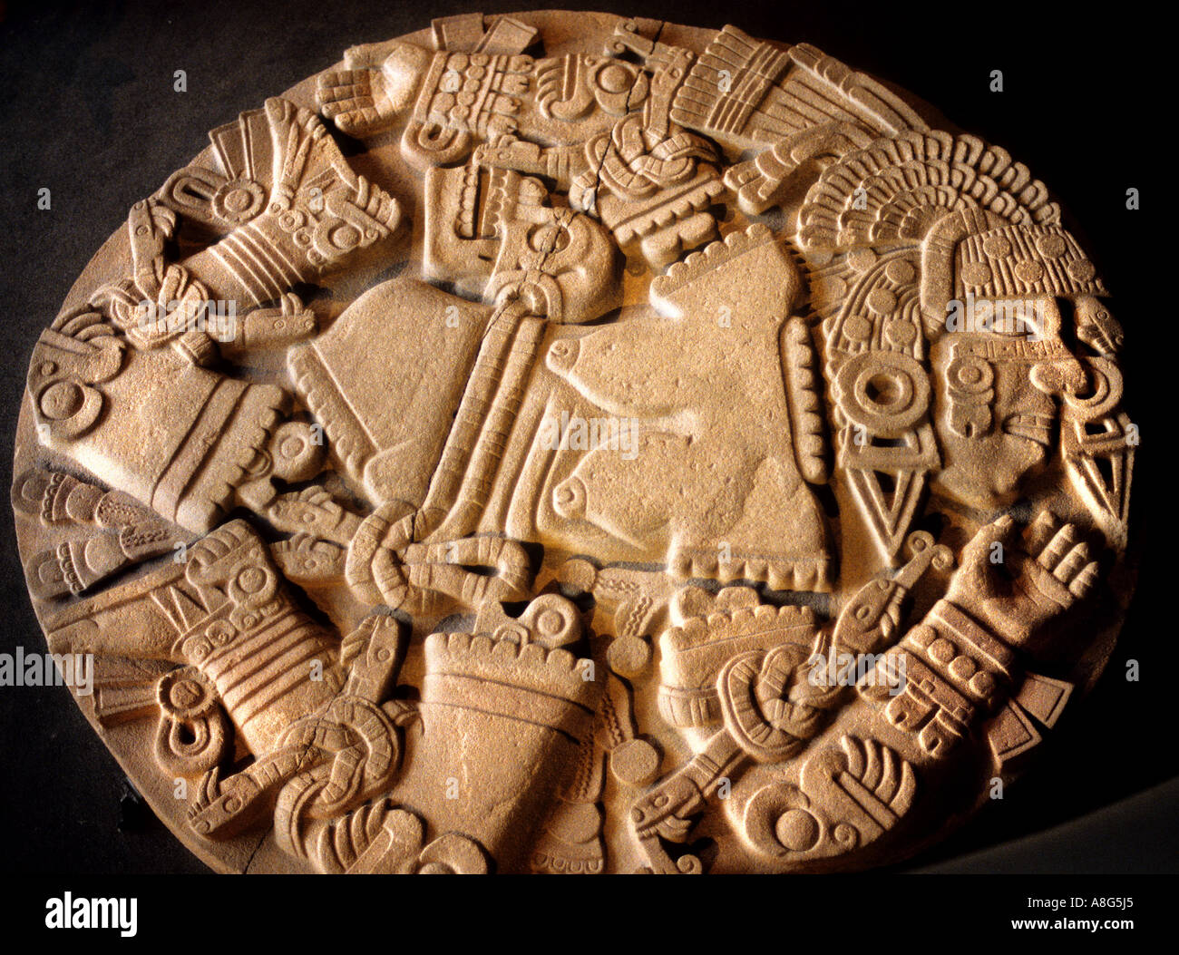 Aztec National Anthropology Museum Mexico City Stock Photo