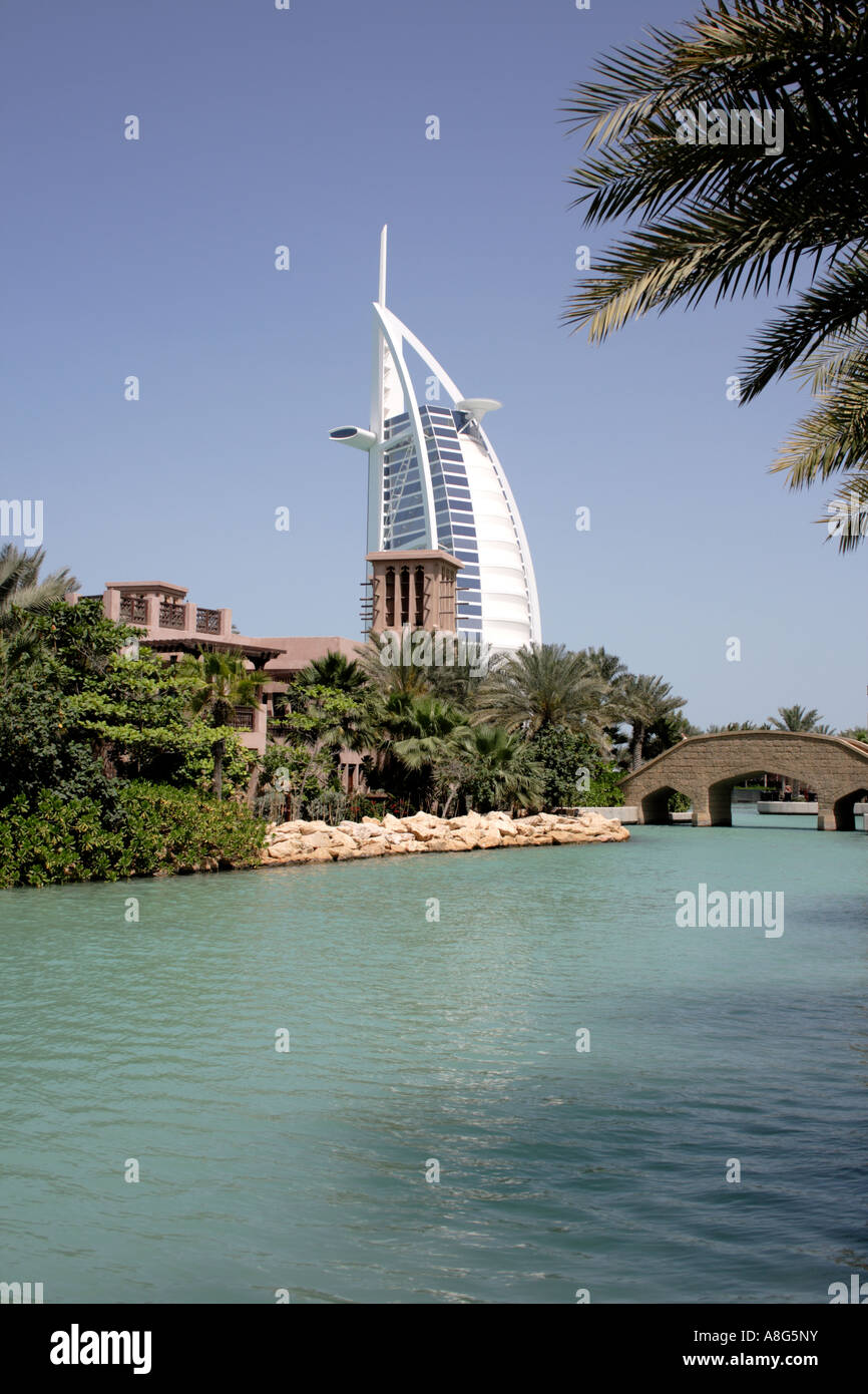 Hotel Burj Al Arab With Madinat Jumeirah United Arab Emirates. Photo By ...