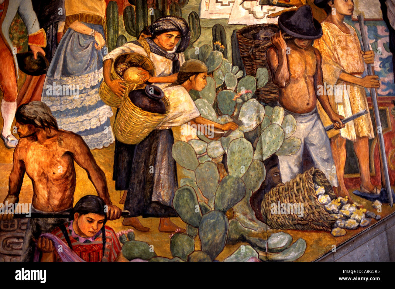 Garcia Arturo Bustos Garcia Mexico Oaxaca Government Palace Stock Photo