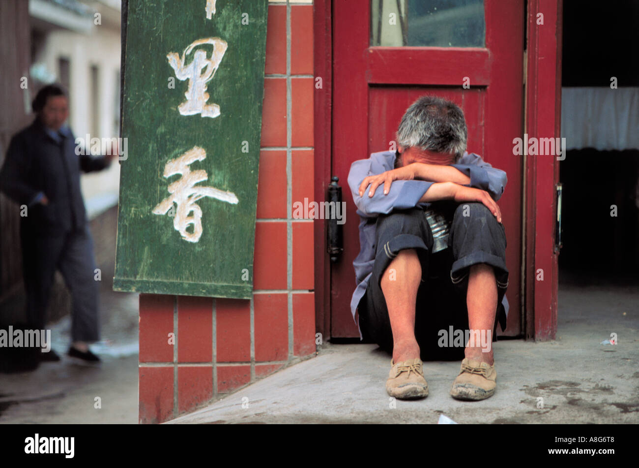 homeless, Yangshuo, China Stock Photo