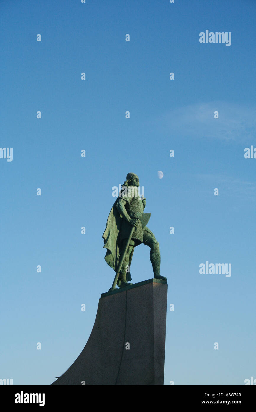 viking statue in Reykjavik Stock Photo Alamy