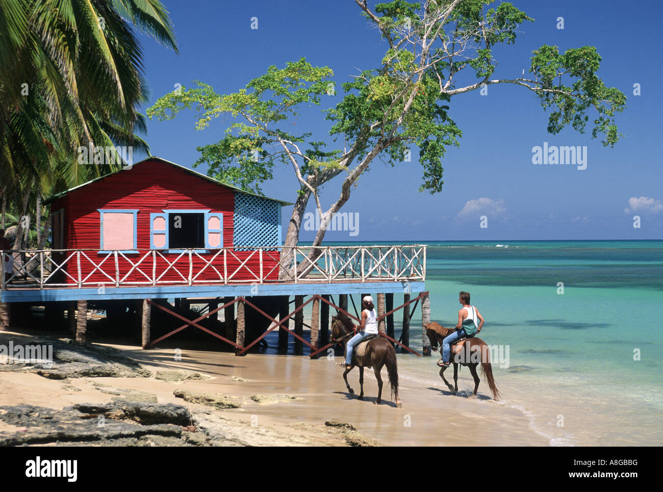Dominican Republic. Beach of Punta Bonita. West Indies. Stock Photo