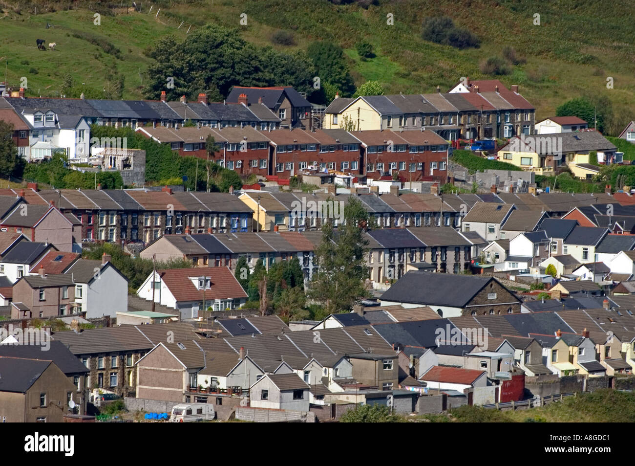 Terraced Houses, Rhondda, South Wales, UK Stock Photo Alamy