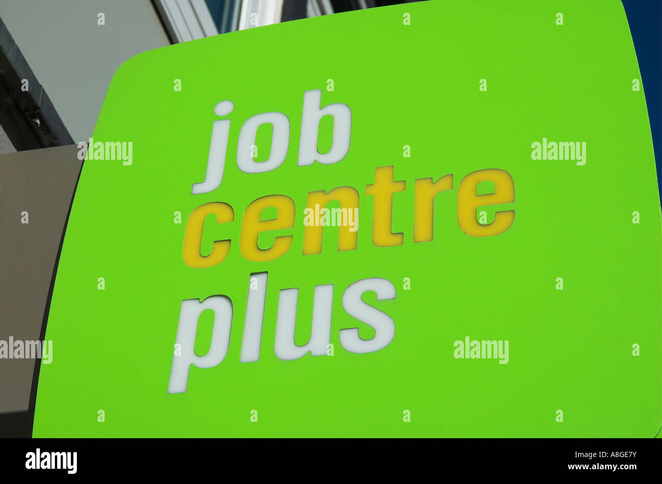 Jobcentre Plus sign Stock Photo Alamy
