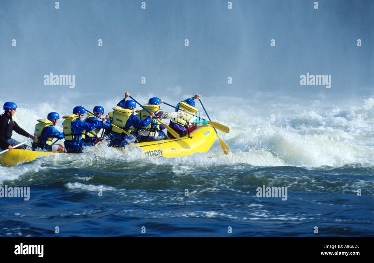 Rafting the outlet rapid on the Gauley River, West Virginia, USA Stock Photo