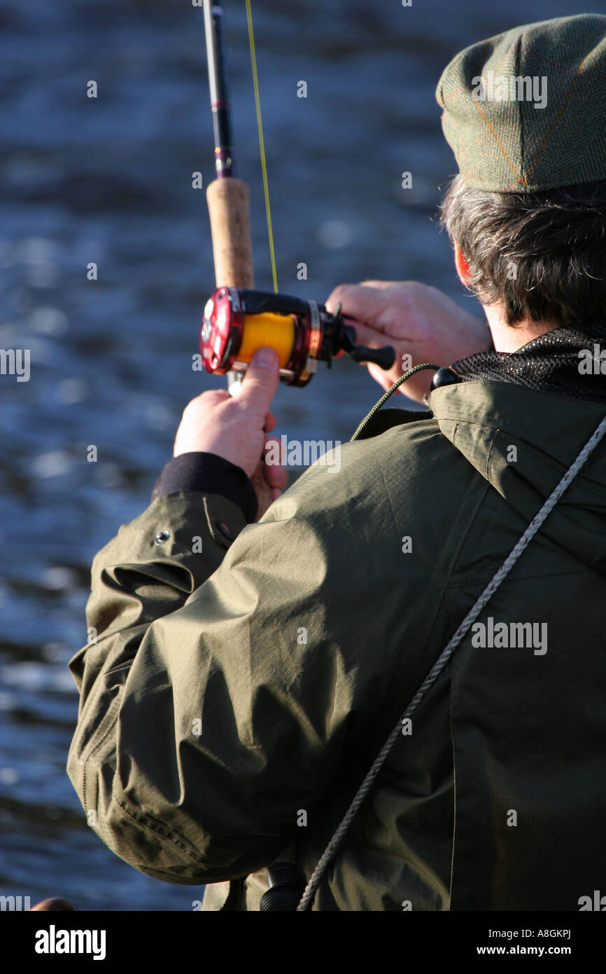 "Stuart Cornthwaite Salmon fishing on the River Annan in November 2006 Stock Photo Alamy