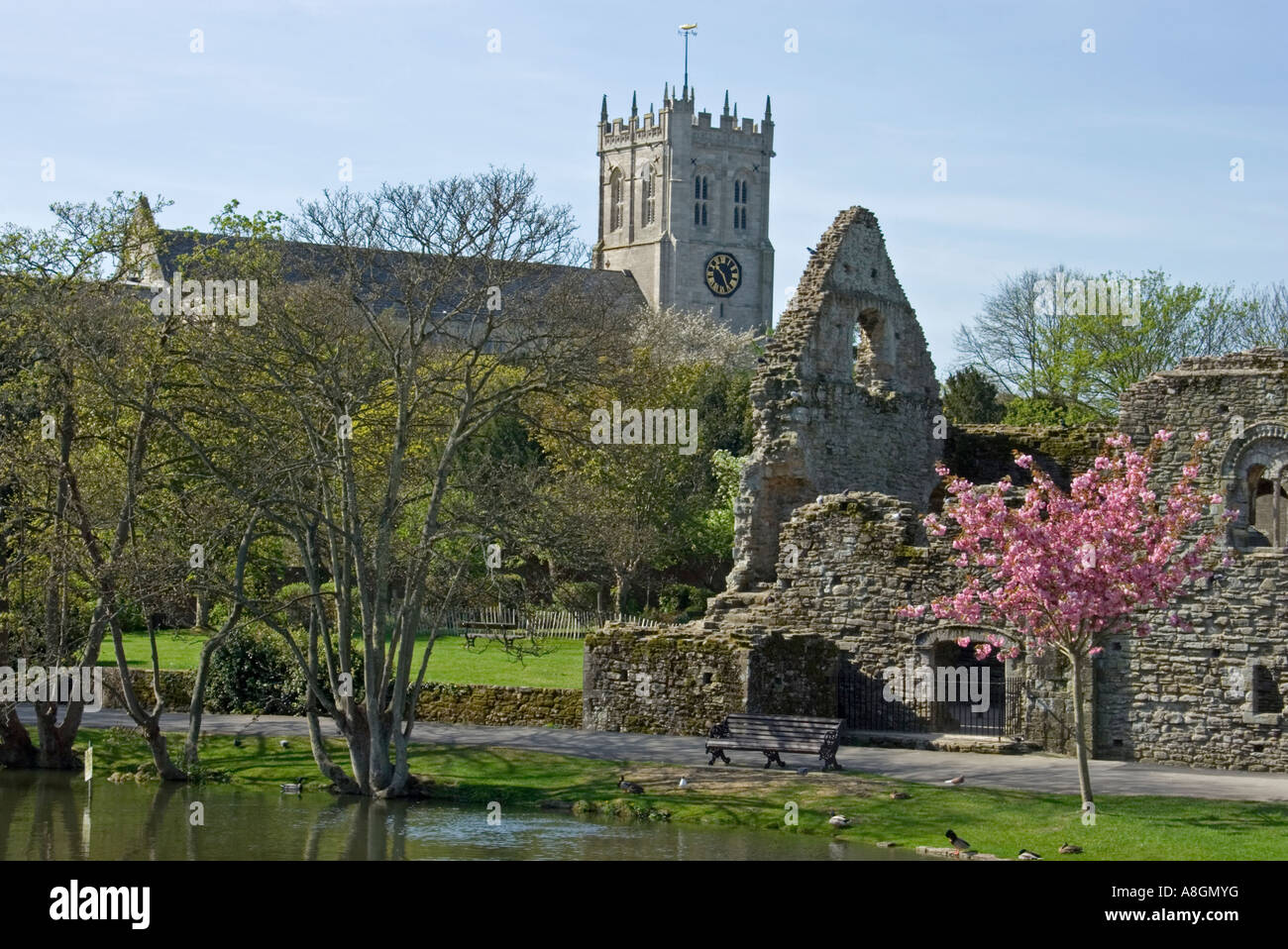 Constable's house and Christchurch Priory, Christchurch, Dorset, UK ...