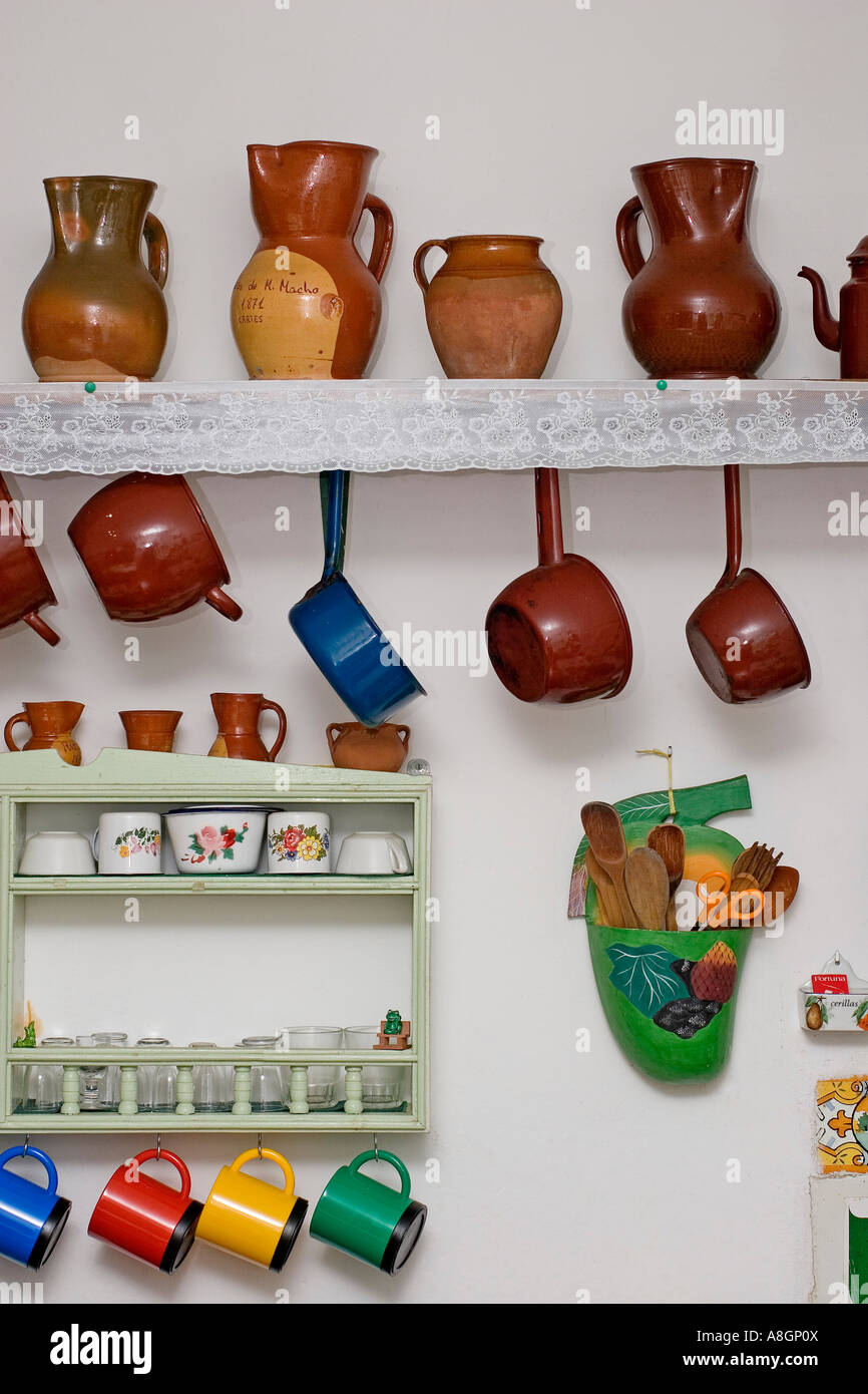utensils of kitchen in a field house Stock Photo Alamy