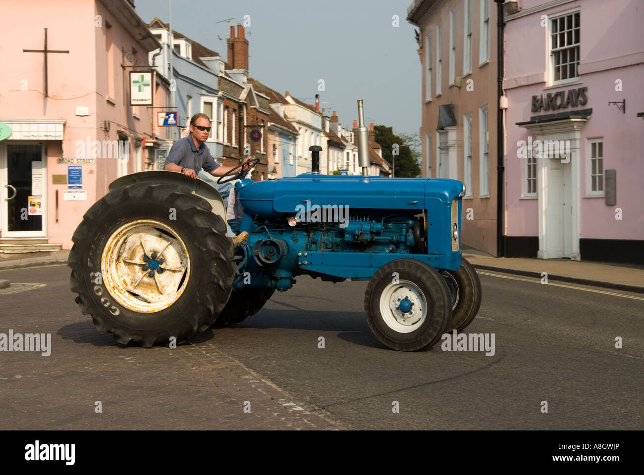 Tractor on the road Hampshire UK 2007 Stock Photo Alamy