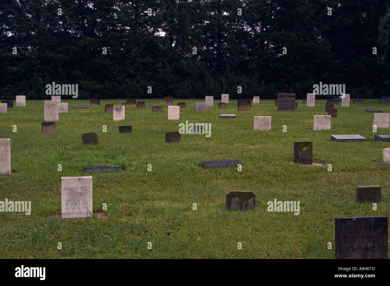 Amish Cemetery Yoder Kansas Stock Photo Alamy
