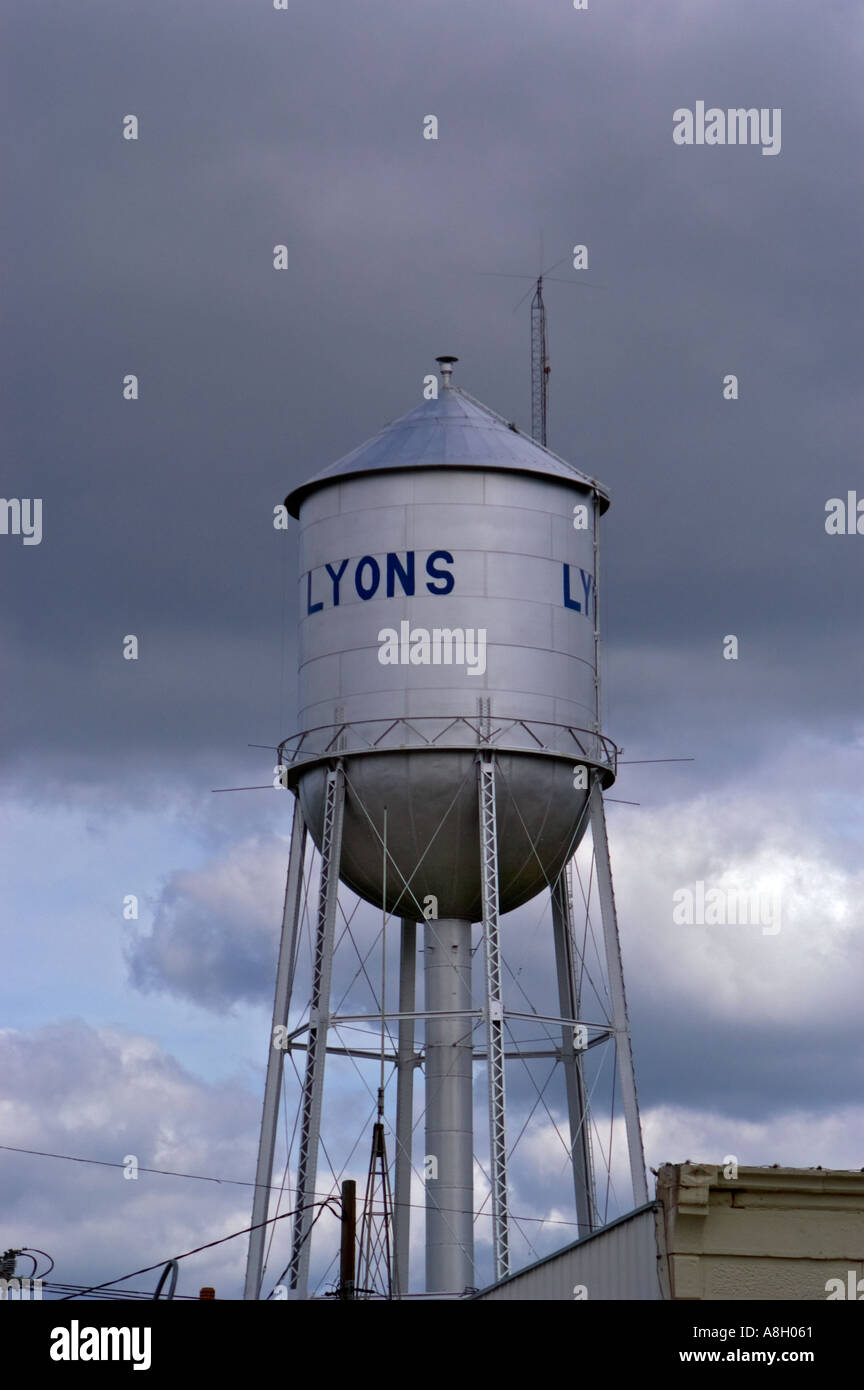 Lyons Kansas Water Tower Stock Photo