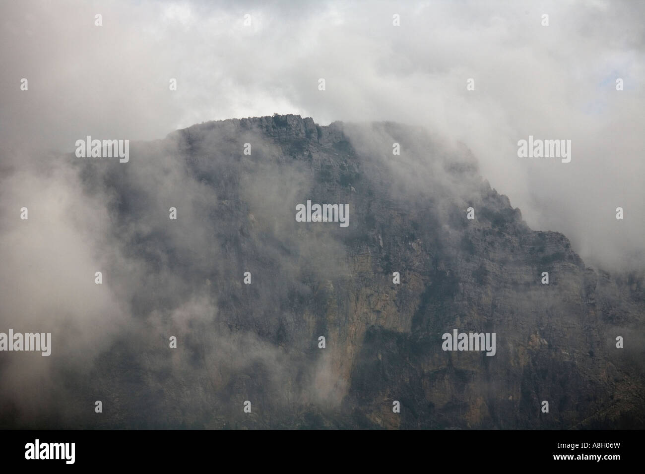 Summit of Sierra de Cazorla -  high up in the clouds - Spain Stock Photo
