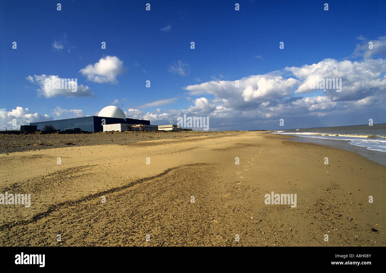 Sizewell B nuclear power station, the last reactor to be built in the UK and came online in 1995. Stock Photo