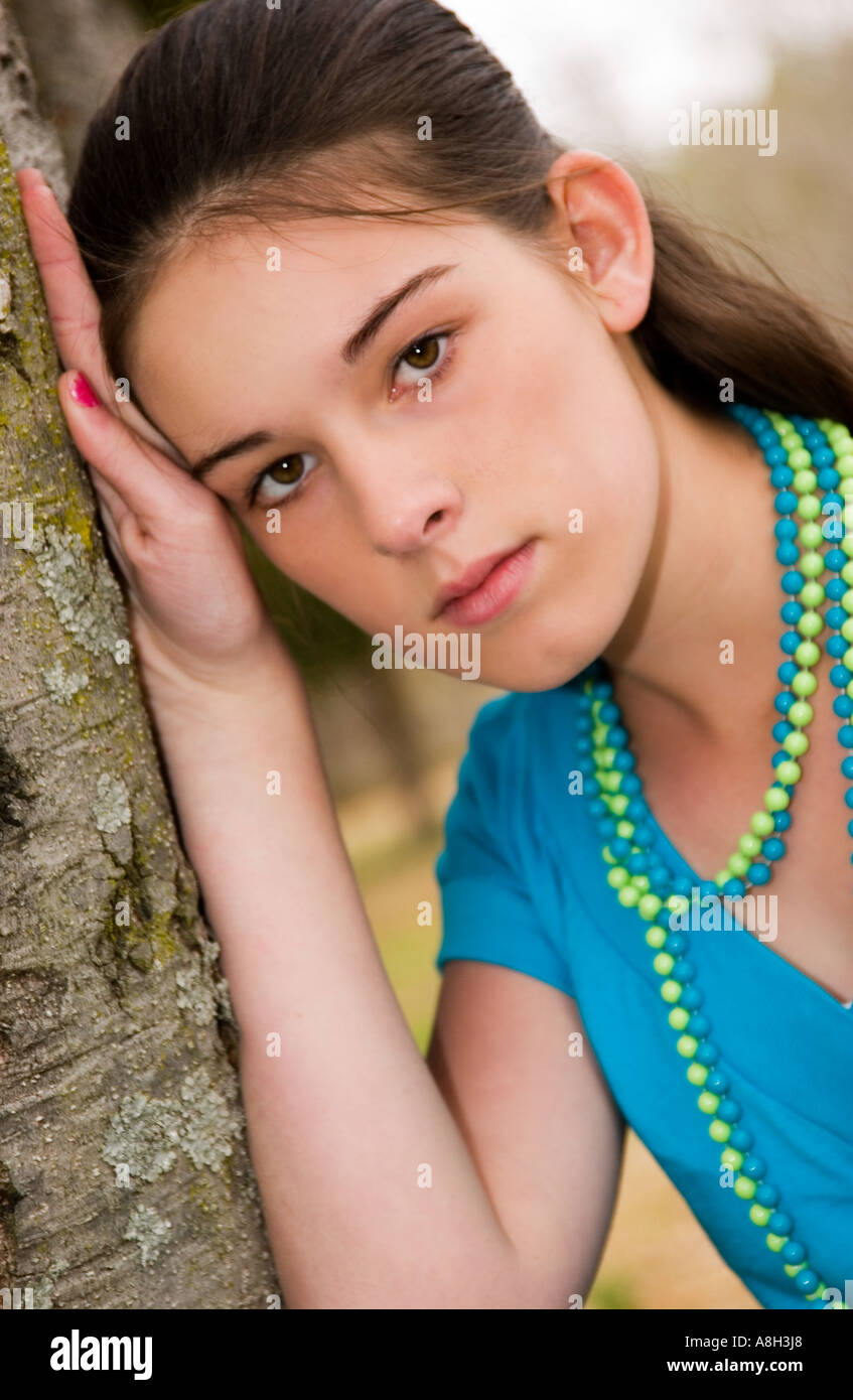 Pretty Caucasian Teen Girl 13 to 15 USA Stock Photo - Alamy