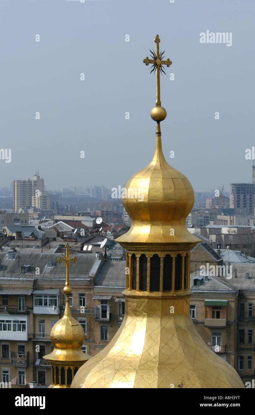 Domes of St Sophia Cathedral in Kiev, Ukraine Stock Photo
