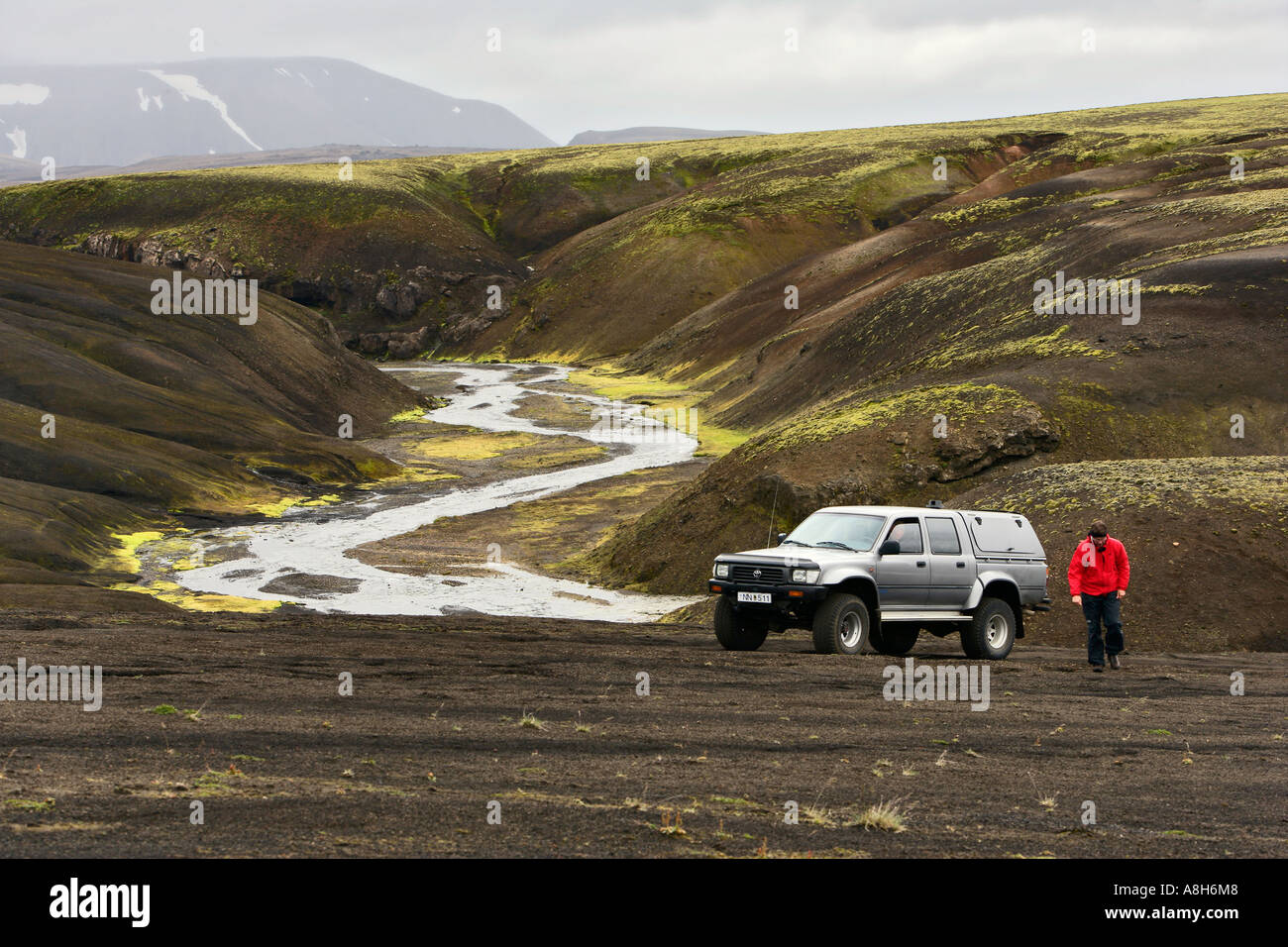 Stream Igneous Rock Landmannalaugar Iceland Stock Photo