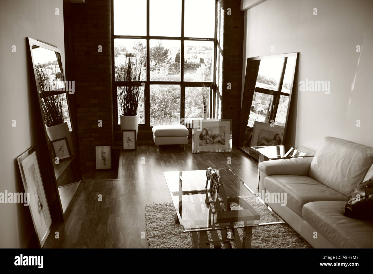 “Modern loft appartment in converted mill complex Bolton lancashire” Stock Photo