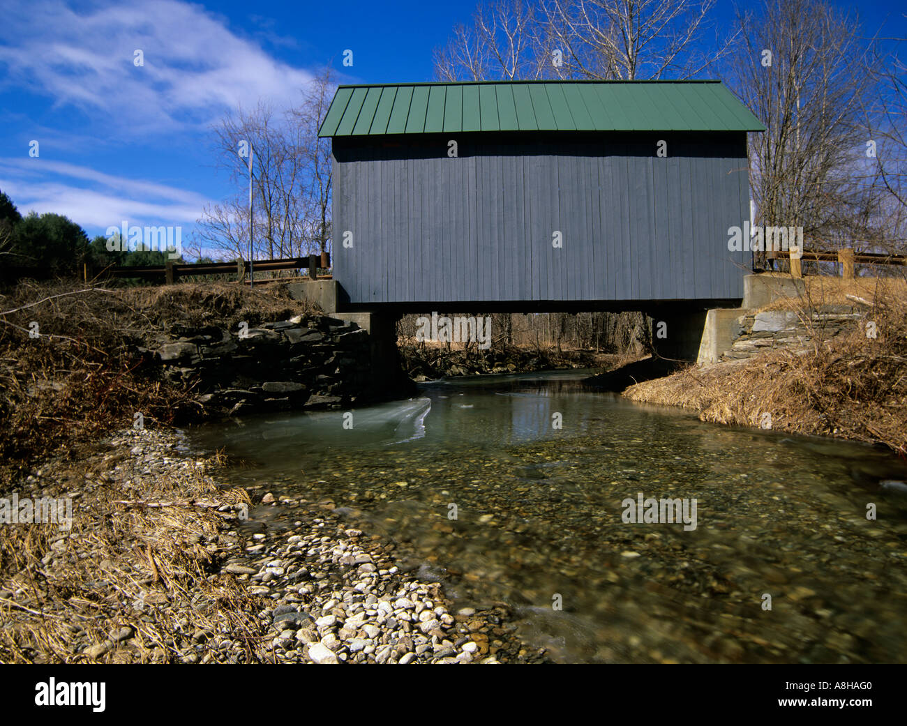 Best Covered Bridge Located in Brownsville Vermont USA  North America US Northeast VT new england vt Stock Photo
