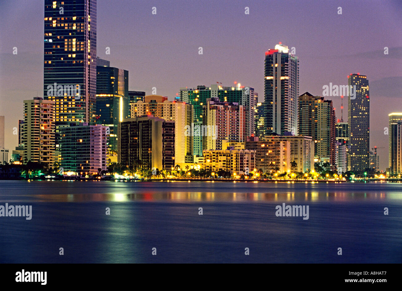 High rise skyscraper skyscrapers building buildings biscayne bay water ...