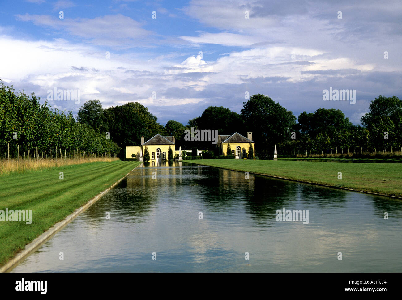 Meath Pool Reflecting pool at Butterstream Gardens Co Meath Ireland Stock Photo ...