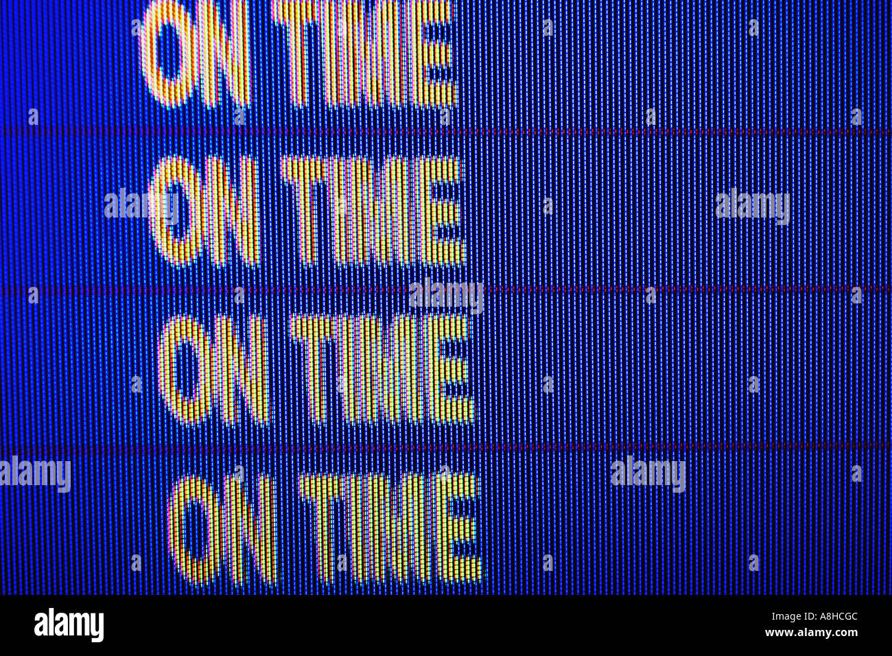 Screen Type On Time Stock Photo