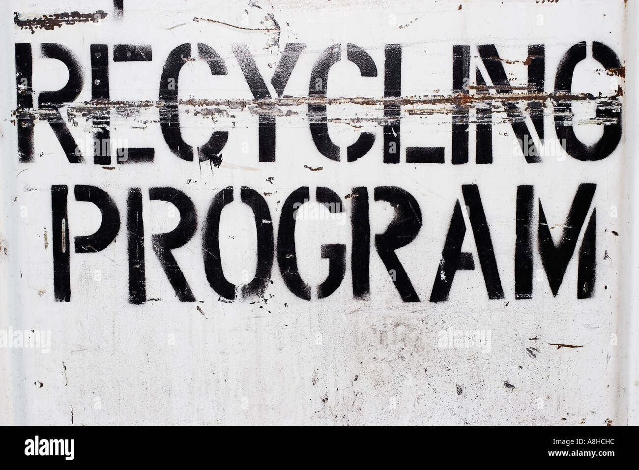 American Type Recycling Program Stock Photo
