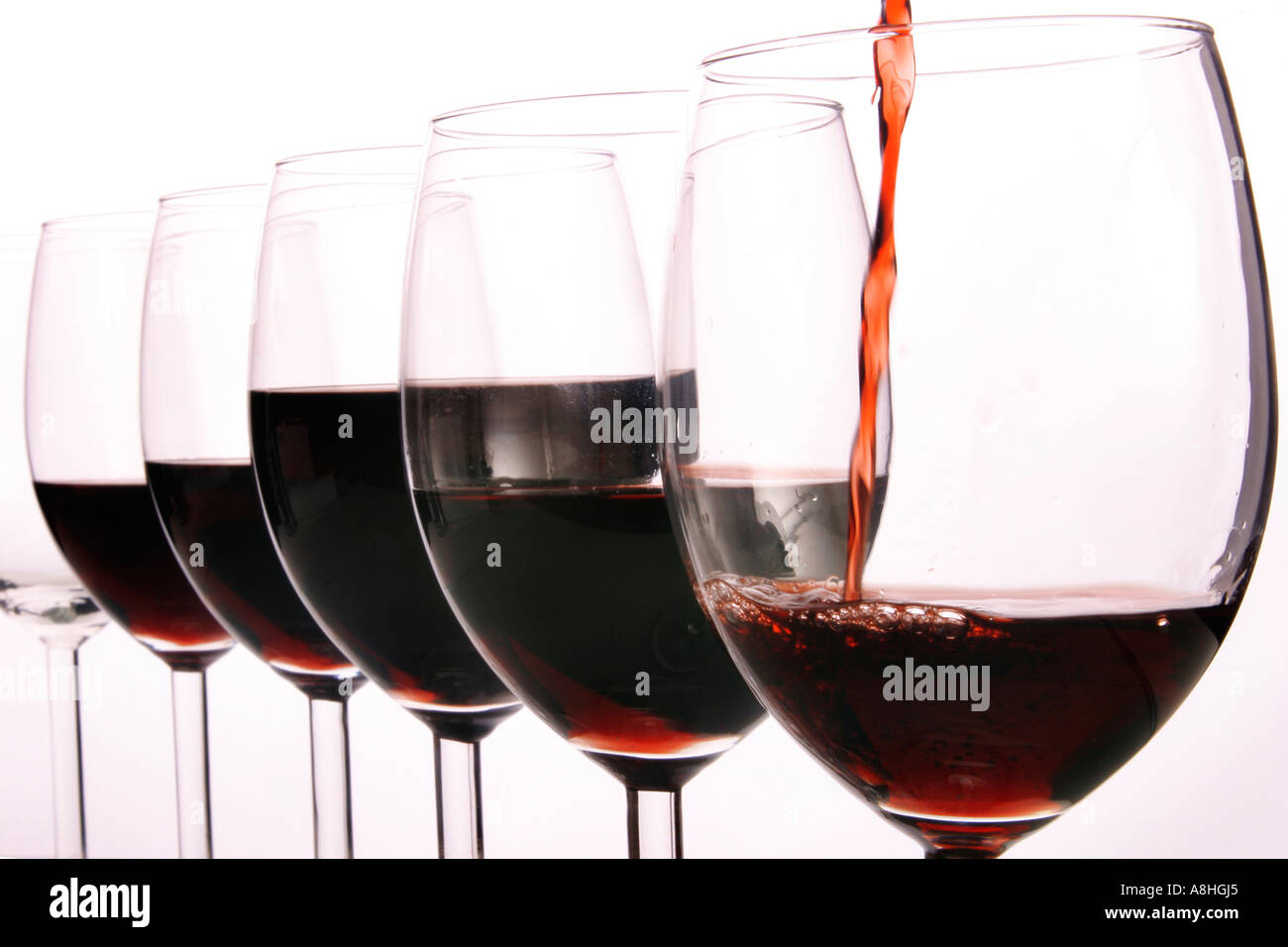Red wine glass Stock Photo