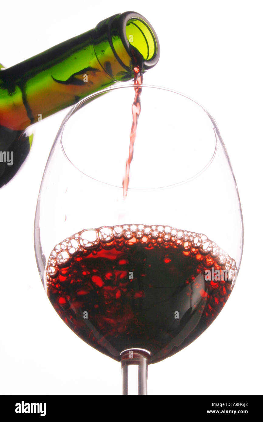 Red wine glass Stock Photo