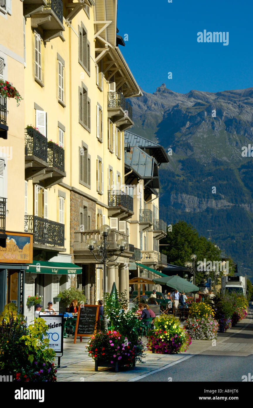 Houses in the city center of St. Gervais les Bains HauteSavoie France