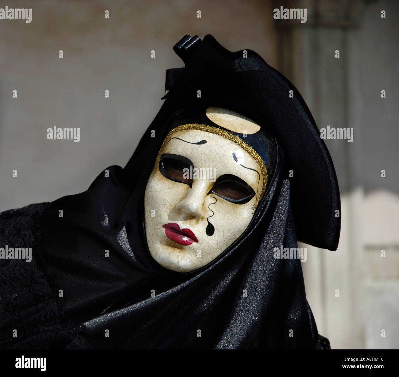 Black mask at carneval in Venice, Italy Stock Photo Alamy